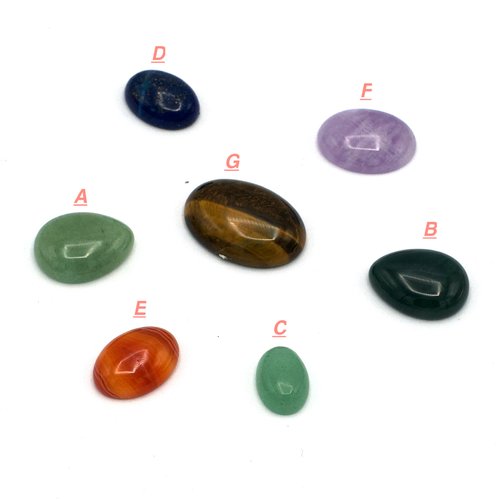1 cabochon pierre naturelle, différents pierres aux choix