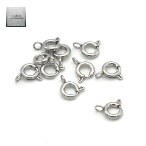 Acier inox: 4 fermoir bouée 5 mm, steel stainless