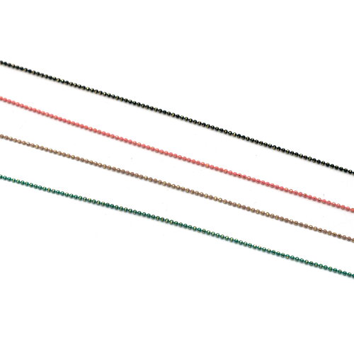 1 m de chaîne "bille 1,5 mm"; couleurs aux choix