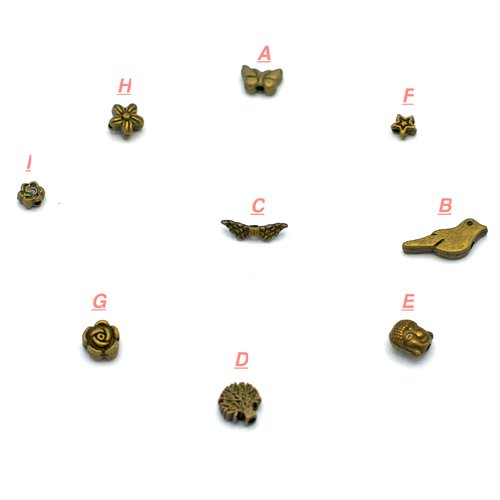 20-50 perles métal intercalaire bronze