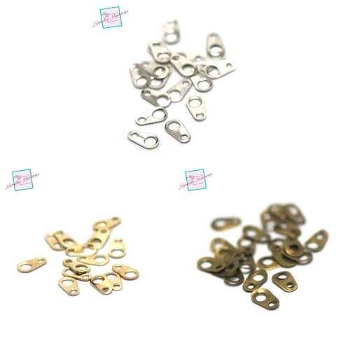 100 attaches pour fermoir 6x4 mm ,argenté /doré / bronze