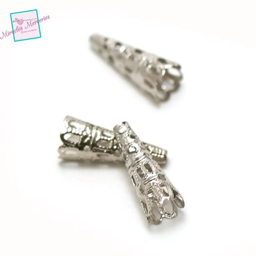 Calottes filigranes, argenté / argenté clair / bronze