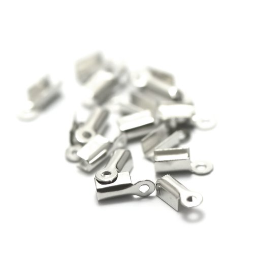 100 embouts à écraser ,argenté / doré / bronze