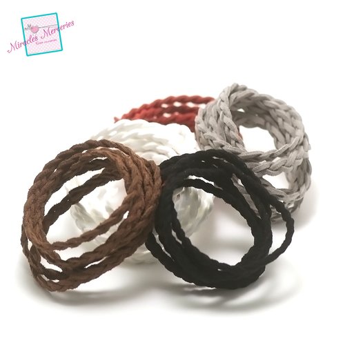 5 mètres suédine tressée