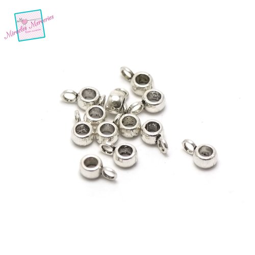 50 bélières pour cordon  9x6x3,5 mm