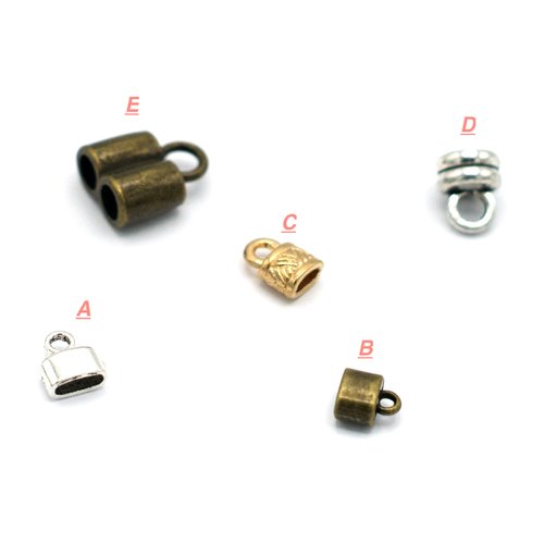 10- 20 embouts pour lanière cuir