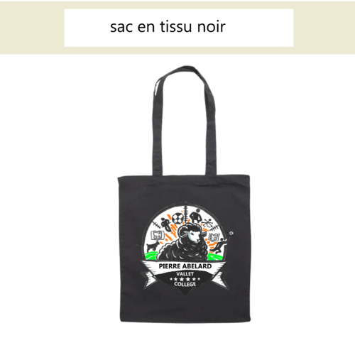 Sac noir en tissu