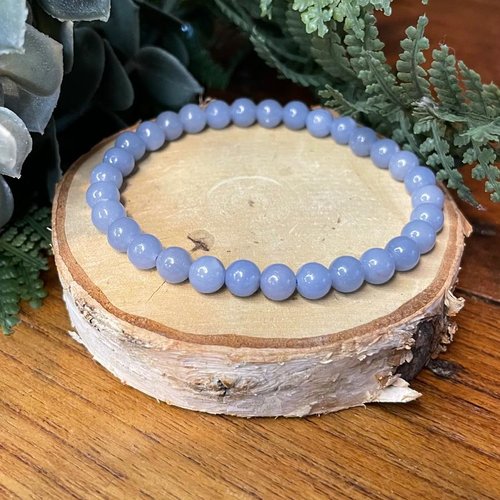 Bracelet angélite naturelle – pierre de douceur