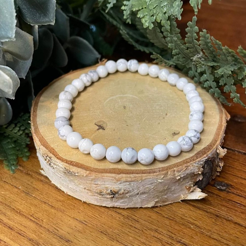 Bracelet en howlite naturelle – pierre de calme & sérénité intérieure