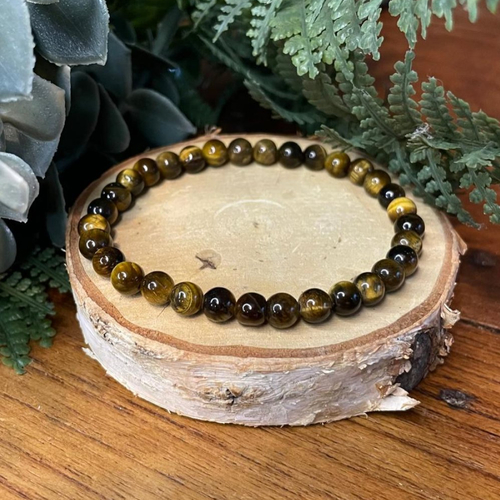 Bracelet en œil de tigre naturel – pierre de confiance & protection