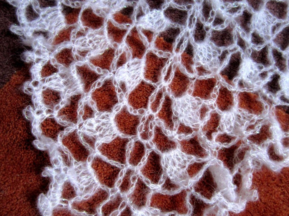 Chale Bebe En Laine Mohair Blanche Un Grand Marche