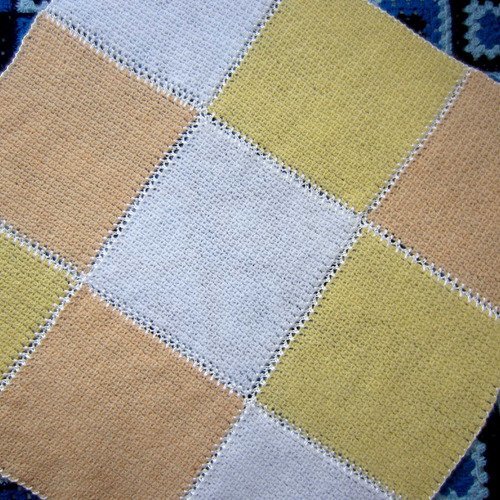 Original grand plaid mosaique pour bébé