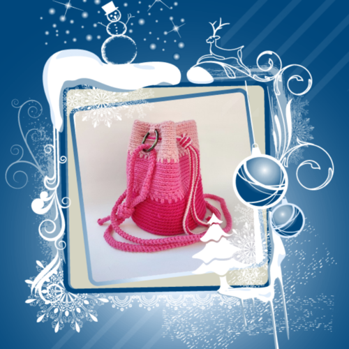 Petit sac à main rose fushia