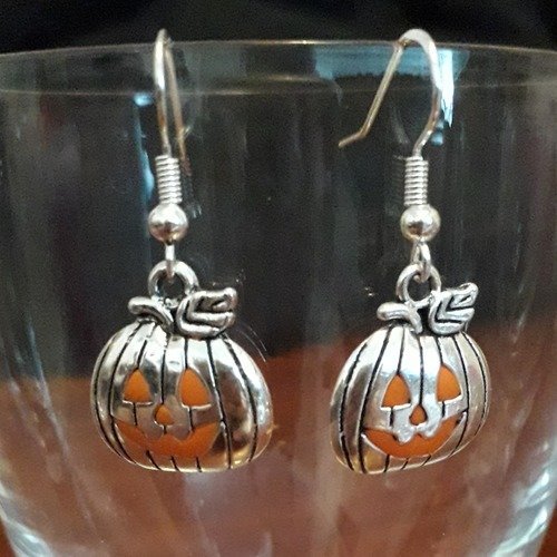 Boucles d'oreilles citrouilles