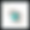 Bague en acier et pierre gemme turquoise veinée non réglable