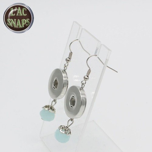 Boucles d'oreilles perles pour boutons-pression 18/20mm, chunks, snaps, charm, ginger snap, noosa style