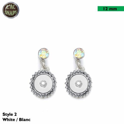 BOUCLE D/'OREILLES FANTAISIE CLOU STRASS ref: BO-17 3 COULEURS