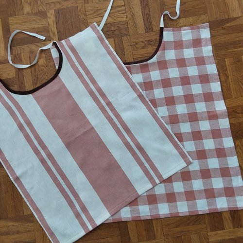 Lot de 2 bavoirs adultes, grandes serviettes de table adultes