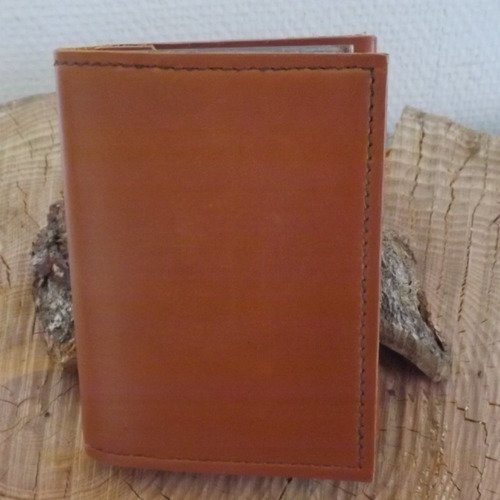 Pf02- portefeuille en cuir marron