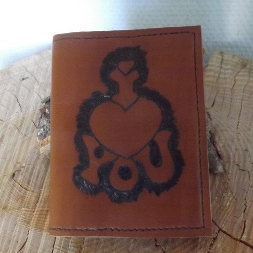 Pmo08- porte monnaie en cuir marron