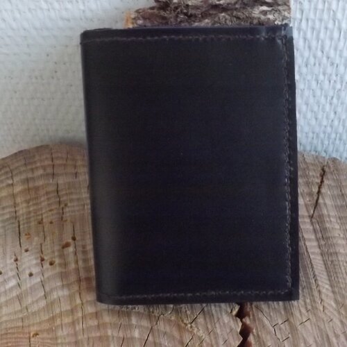 Pf08- portefeuille en cuir noir