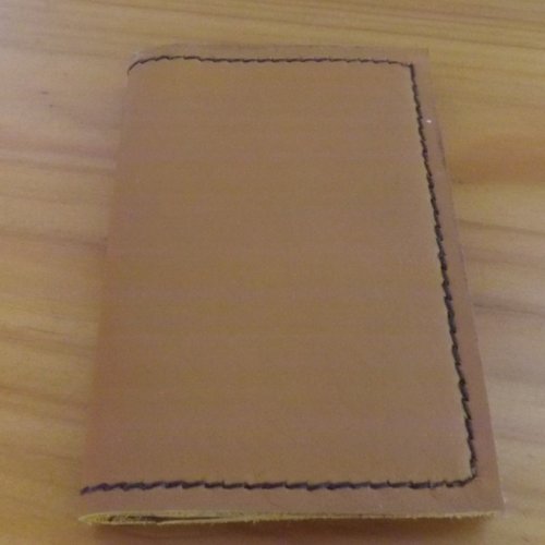 Cb26- etui cartes bancaires en cuir marron clair