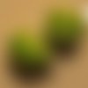 Boucles d'oreilles macarons vert