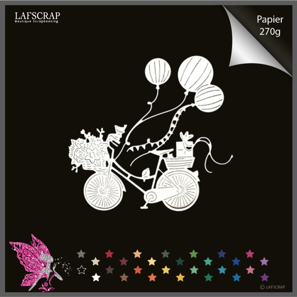 Decoupe Scrapbooking Velo Fete Anniversaire Cadeau Ballon Panier Noeud Ruban Guirlande Enfant Fleur Embellissement Album Scrap Die Un Grand Marche