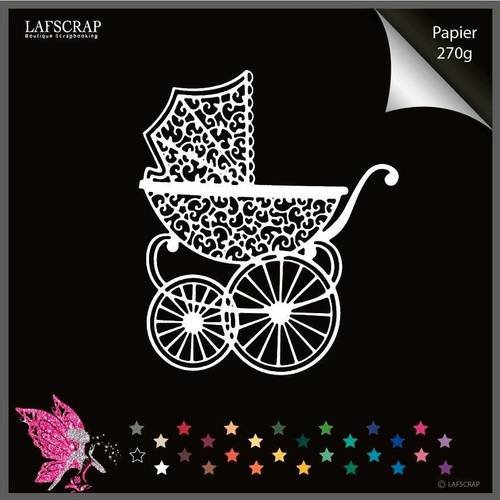 Decoupe Scrapbooking Landau Bebe Naissance Enfant Fille Garcon Decoupe Papier Embellissement Decoration Carte Album Decoration Un Grand Marche