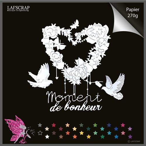 Decoupes Scrapbooking Coeur Etiquette Colombe Animal Oiseau Amour Mariage Noces Mot Moment De Bonheur Bebe Decoupe Papier Un Grand Marche