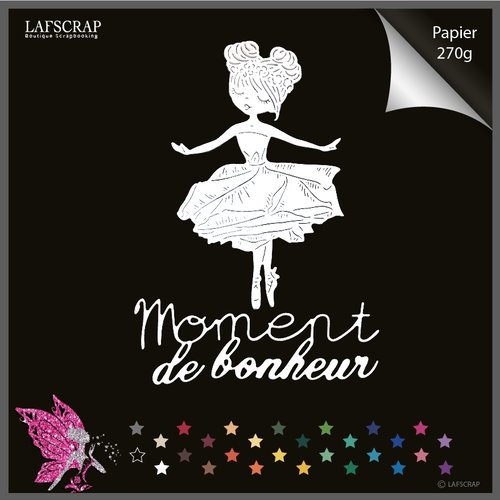 Decoupes Scrapbooking Personnage Fille Enfant Princesse Couronne Robe Tutu Danse Danseuse Etoile Opera Ballet Cadeau Bebe Mot Un Grand Marche