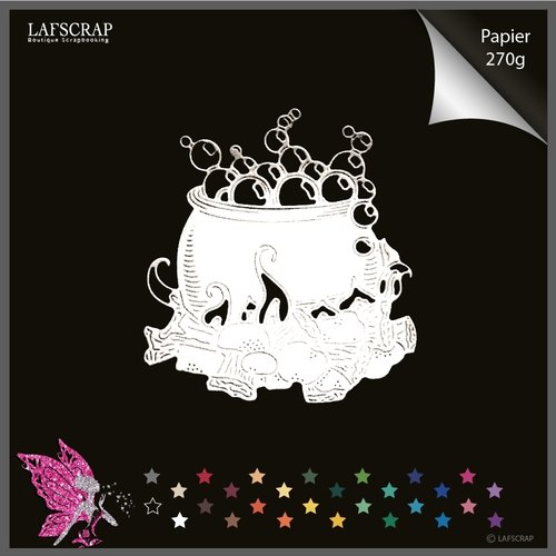 Découpe scrapbooking scrap halloween chaudron sorcière fête enfant magie potion forêt elf princesse fille découpe papier embellissement