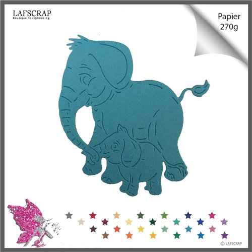 Découpe scrapbooking éléphant bébé naissance animal découpe papier embellissement die cut déco