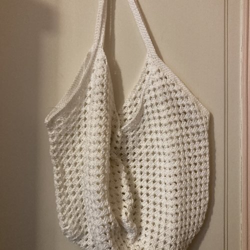 Sac filet en coton au crochet