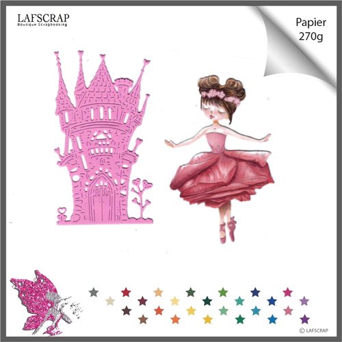 Decoupes Scrapbooking Personnage Enfant Fille Danseuse Etoile Ballerine Opera Chateau Princesse Coeur Fleur Bebe Fleur Parfum Un Grand Marche