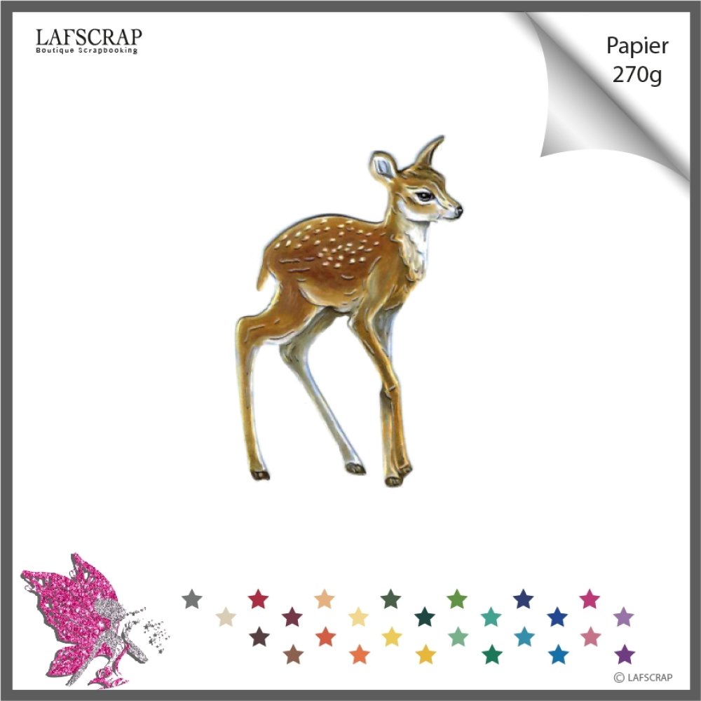 Decoupe Scrapbooking Animal Biche Faon Cerf Renne Foret Arbre Bebe Enfant Jouet Peluche Cadeau Noel Hiver Decoupe Papier Un Grand Marche