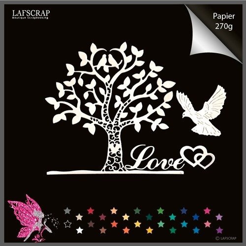 Decoupes Scrapbooking Arbre Coeur Colombe Animal Mot Love Amour Mariage Noces Decoupe Papier Embellissement Un Grand Marche