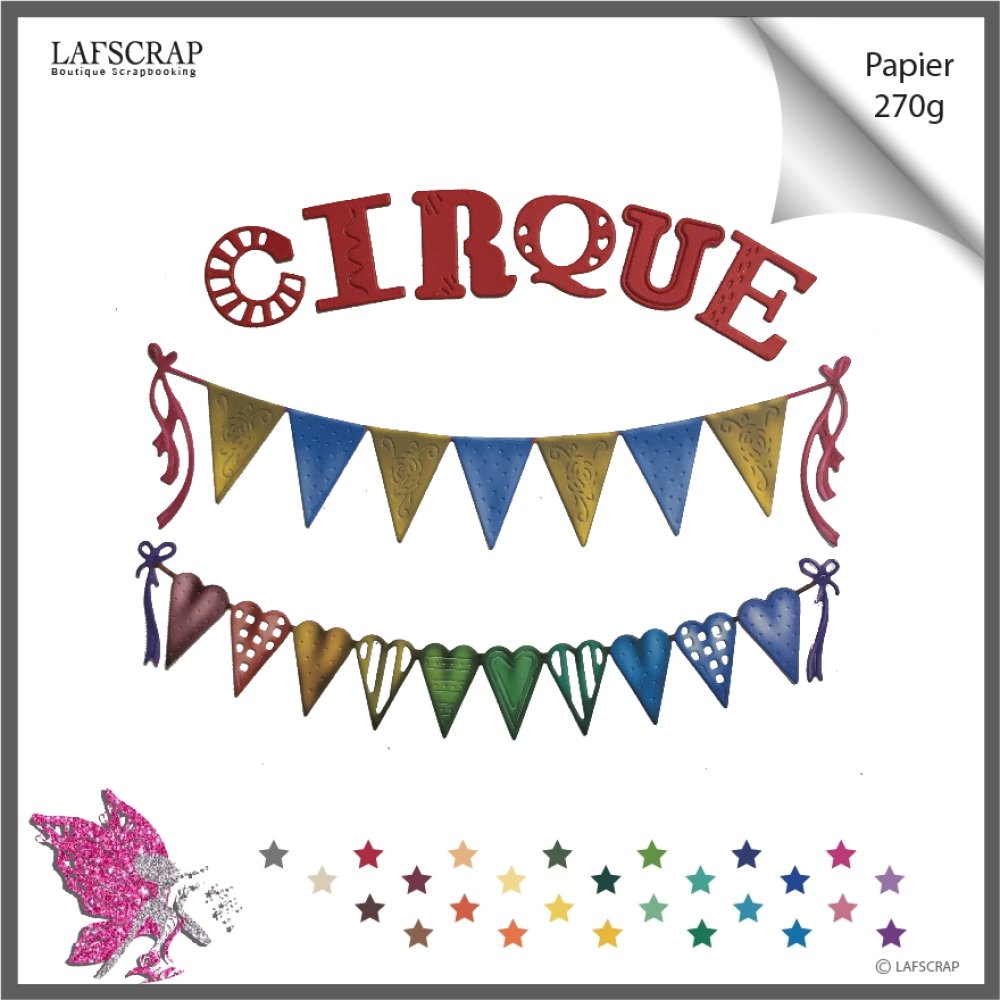 Decoupes Scrapbooking Guirlande Fete Anniversaire Fanion Enfant Mot Cirque Coeur Bebe Naissance Decoupe Papier Embellissement Un Grand Marche