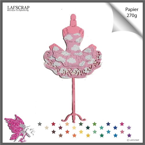 BOITE EN INOX DE 9 TAMPONS A MONTER THEME BALLERINE DANSEUSE BALLET SISSI SCRAP