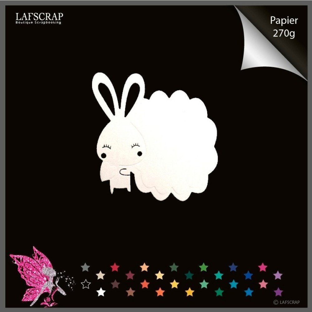 1 Decoupe Scrapbooking Scrap Lapin Etiquette Animal Bebe Naissance Decoupe Papier Embellissement Die Cut Creation Un Grand Marche
