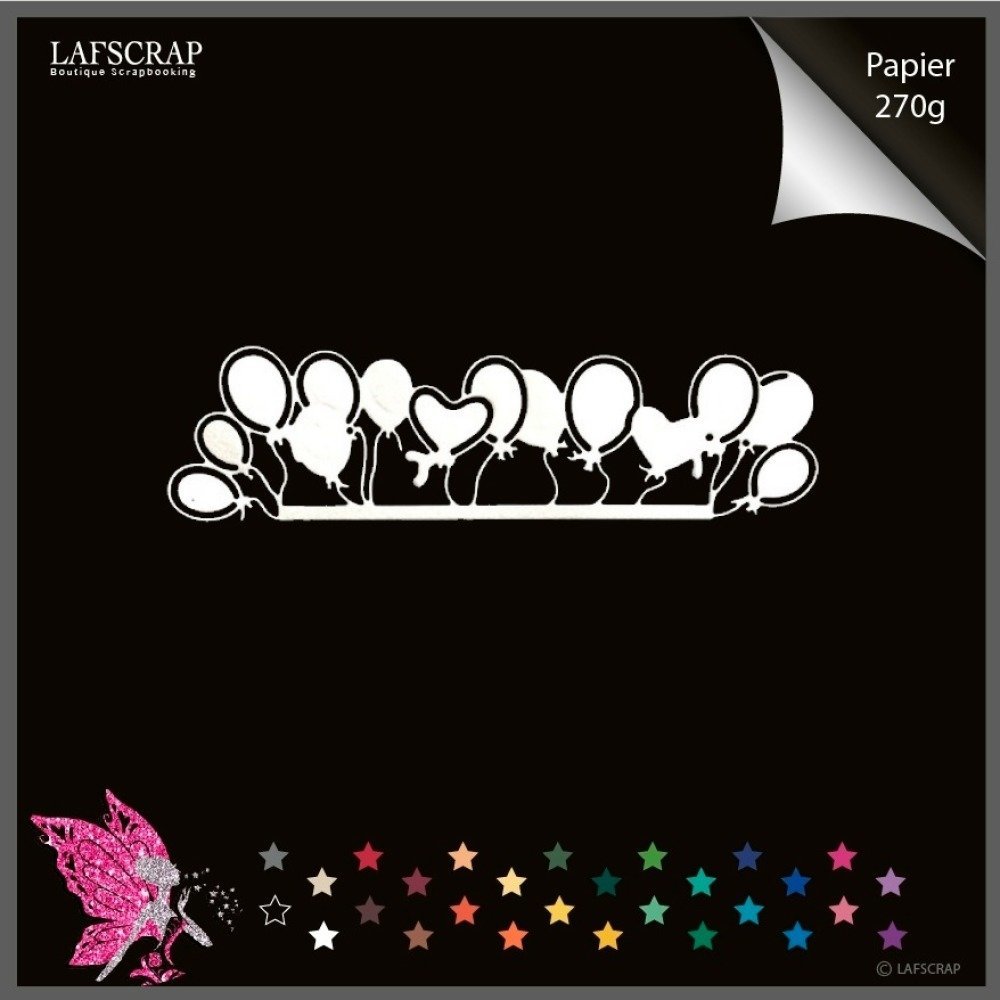 1 Decoupe Scrapbooking Scrap Anniversaire Bordure Ballon Decoupe Papier Embellissement Die Cut Creation Un Grand Marche