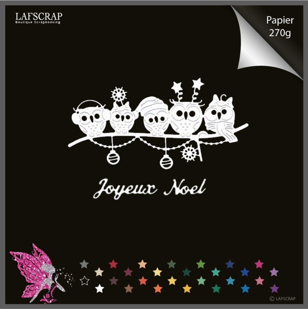 Decoupes Scrapbooking Hiboux Joyeux Noel Anniversaire Fete Boule Guirlande Animal Embellissement Album Scrap Die Un Grand Marche