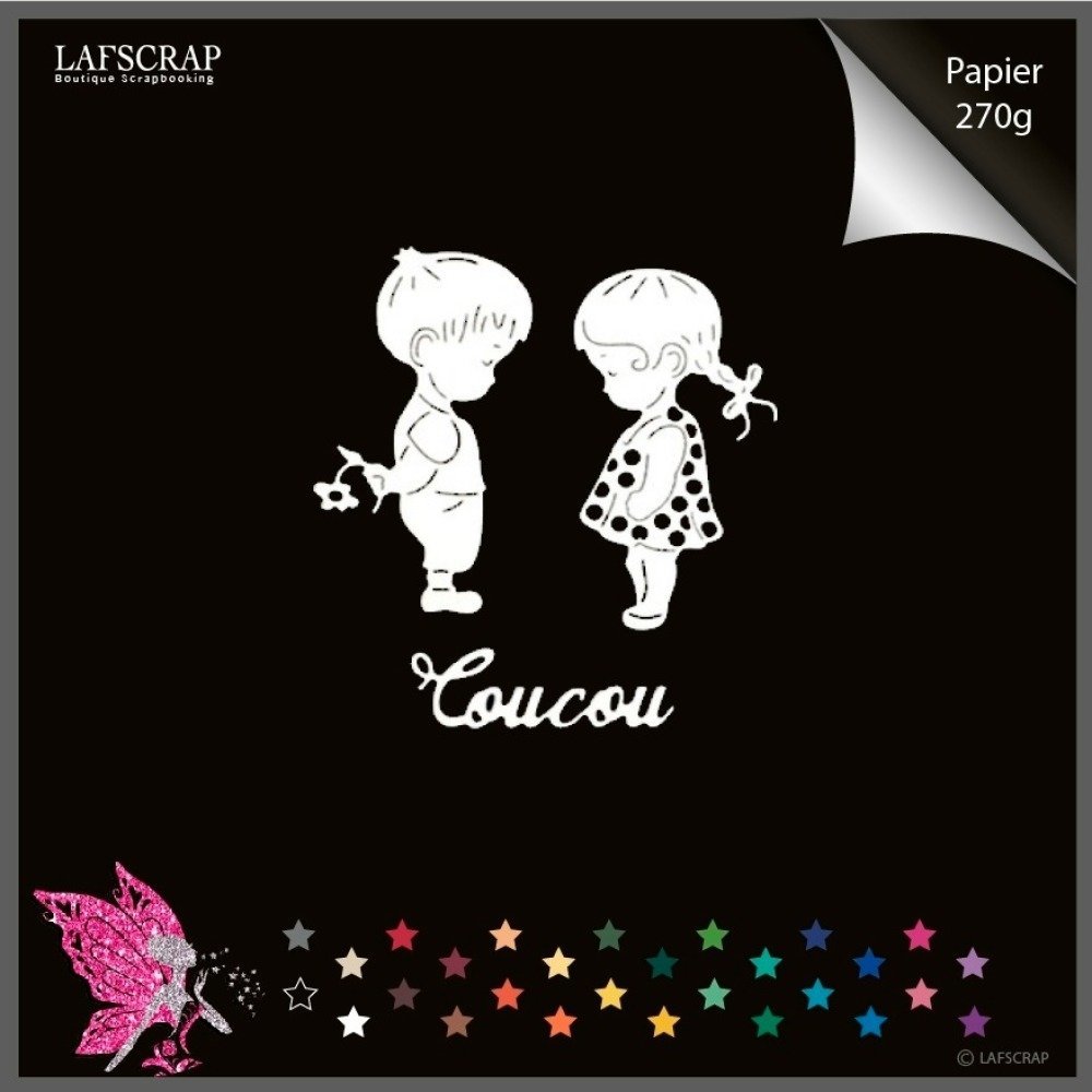 Decoupes Scrapbooking Fille Garcon Enfant Mot Coucou Bebe Naissance Princesse Fee Embellissement Album Scrap Un Grand Marche