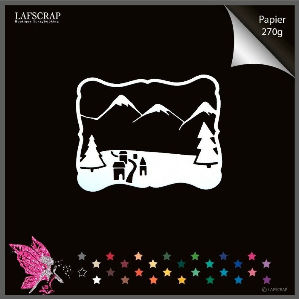 Decoupe Scrapbooking Decor Montagne Sapin Neige Noel Vacances Decoupe Papier Embellissement Album Un Grand Marche