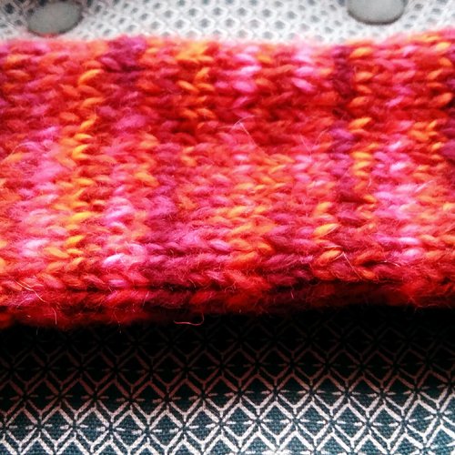 Bandeau laine tricoté main avec une laine fraçnçaise