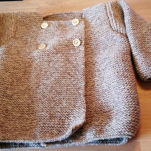 Brassière bébé/ tricotée main / laine française et éthique