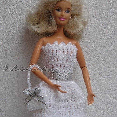 Vêtement pour poupée barbie, robe bustier 
