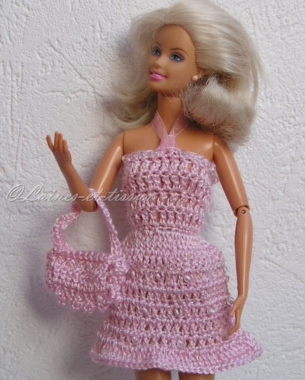 Robe barbie Rose vêtement poupée Barbie, fashion royalty