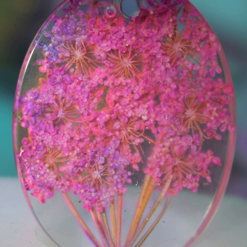 Cabochon resine fleur 