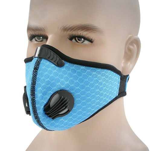1 masque protection avec 5 filtres  bleu  lavable et réutilisable